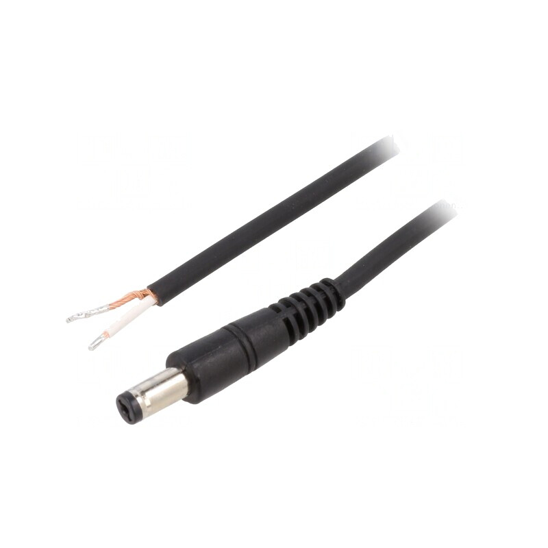 Cablu Alimentare DC 5,5/1,7 Negru 1,5m | Electronic-mag.ro | Componente Electronice