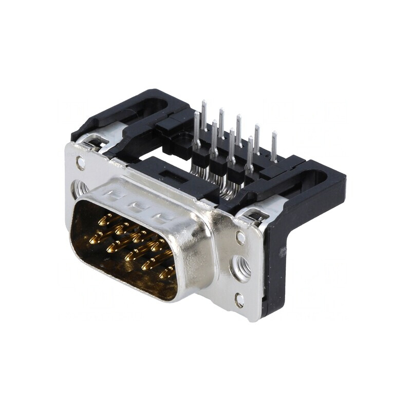 Conector D-Sub 9-Pin Soclu Tată 90° THT M3 | Electronic-mag.ro | Componente Electronice