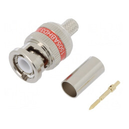 Mufă BNC Tată Crimpată RG59 75Ω Aurită | Electronic-mag.ro | Componente Electronice
