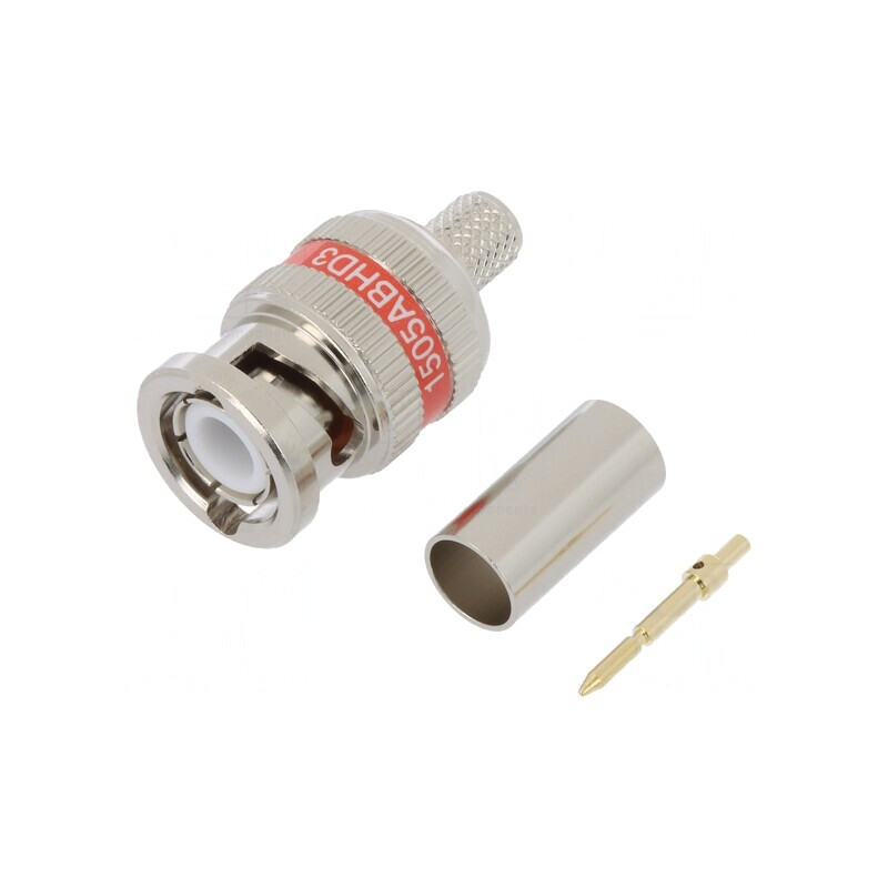 Mufă BNC Tată Crimpată RG59 75Ω Aurită | Electronic-mag.ro | Componente Electronice
