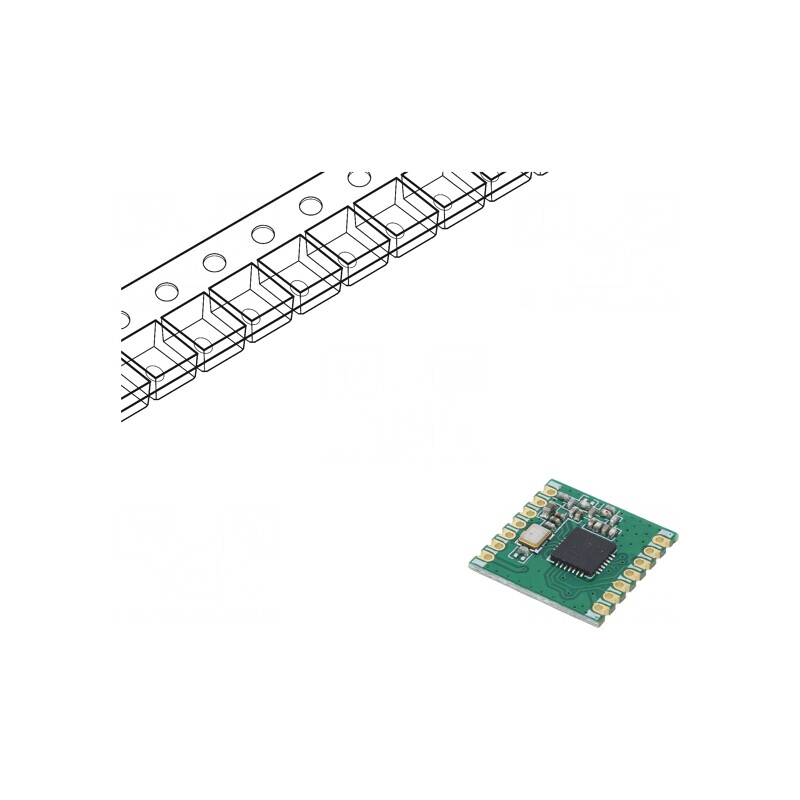 Modul RF emiţător-receptor FM SPI SMD | Electronic-mag.ro | Componente Electronice