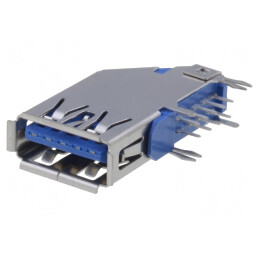 Soclu USB A THT 90° USB 3.0 Aurit | Electronic-mag.ro | Componente Electronice