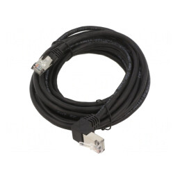 Patch Cord F/UTP Cat5e Negru 5m Ecranat | Electronic-mag.ro | Componente Electronice