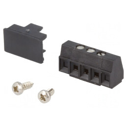 Regletă Conexiuni PCB 90° 3,81mm 3 Piste 8A | Electronic-mag.ro | Componente Electronice