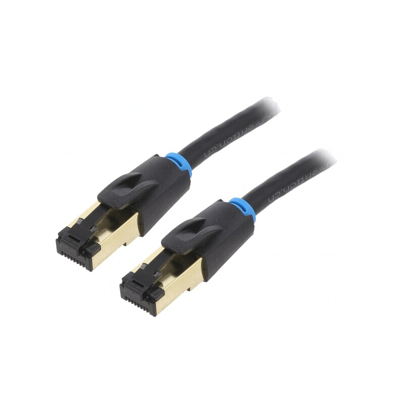 Cablu Patch Cat 8 S/FTP OFC Negru 2m Conectori Auriti | Electronic-mag.ro | Componente Electronice Cablu Patch Cat 8 S/FTP OFC Negru 2m Conectori Auriti | Electronic-mag.ro | Componente Electronice