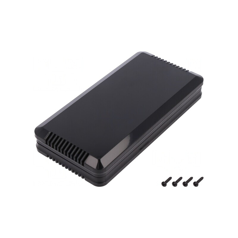 Carcasă Alarmă ABS Neagră Ventilată 85x169x30 mm | Electronic-mag.ro | Componente Electronice