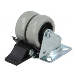 Roată dublă de transport 50mm 100kg | Electronic-mag.ro | Componente Electronice