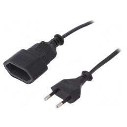 Prelungitor Alimentare 3m PVC Negru 1 Priză 2,5A | Electronic-mag.ro | Componente Electronice