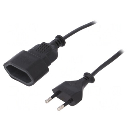 Prelungitor Alimentare 3m PVC Negru 1 Priză 2,5A | Electronic-mag.ro | Componente Electronice