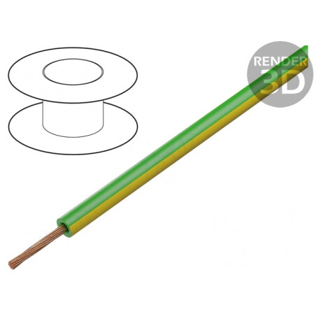 Cablu Silivolt 1x1mm2 Cu Silicon Galben-Verde 100m | Electronic-mag.ro | Componente Electronice