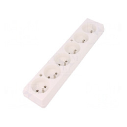 Conector alimentare AC mamă splitter 2P 250V 16A alb | Electronic-mag.ro | Componente Electronice