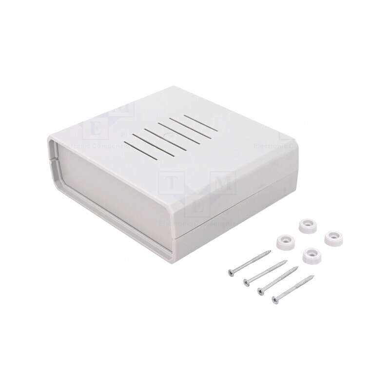 Carcasă ventilată gri 149,5x129,8x50mm | Electronic-mag.ro | Componente Electronice