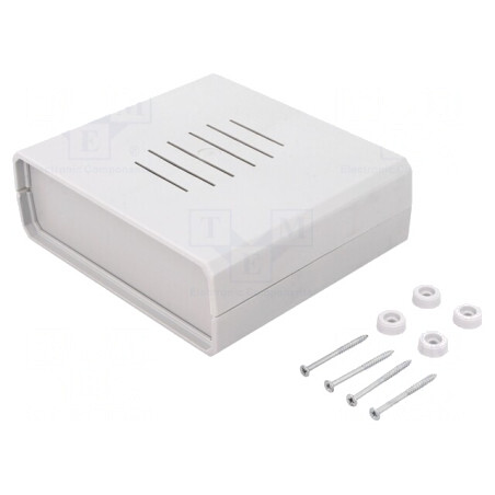 Carcasă ventilată gri 149,5x129,8x50mm | Electronic-mag.ro | Componente Electronice