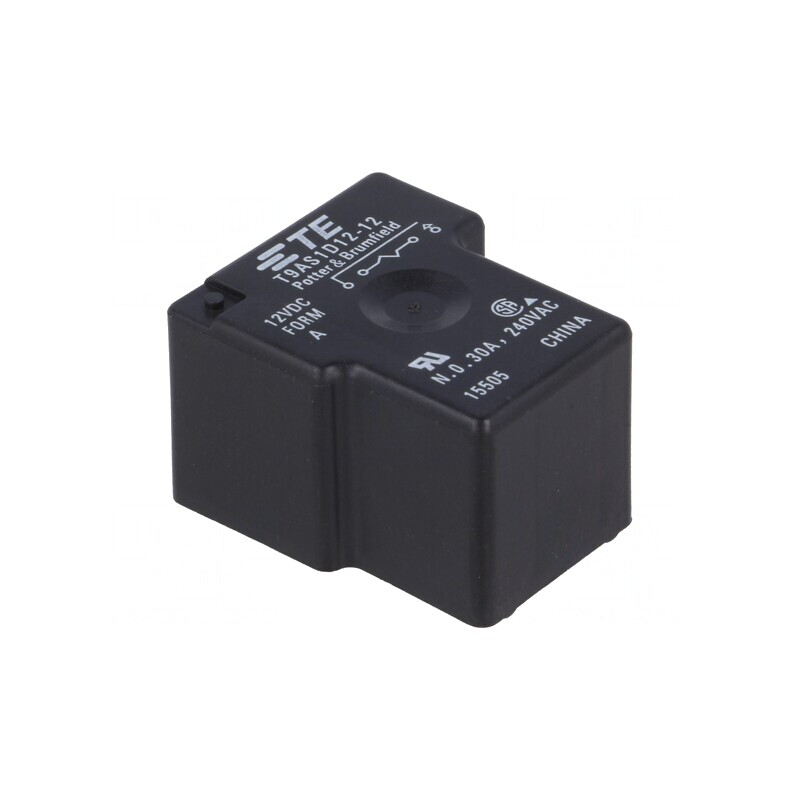 Releu electromagnetic 12VDC 30A SPST-NO T9A | Electronic-mag.ro | Componente Electronice