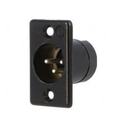 Soclu XLR Tată 3 PIN Argintat | Electronic-mag.ro | Componente Electronice