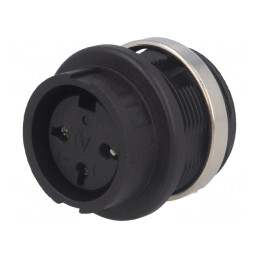 Soclu DIN Mamă 3 Pin Montare Panou 300V | Electronic-mag.ro | Componente Electronice