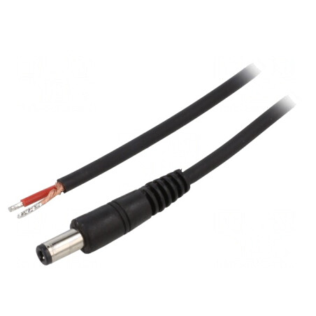Cablu DC 5,5/2,5 mm negru 1,5m | Electronic-mag.ro | Componente Electronice