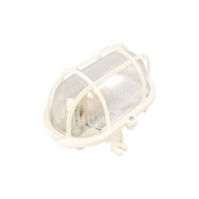 Lampă ovală policarbonat E27 IP44 | Electronic-mag.ro | Componente Electronice