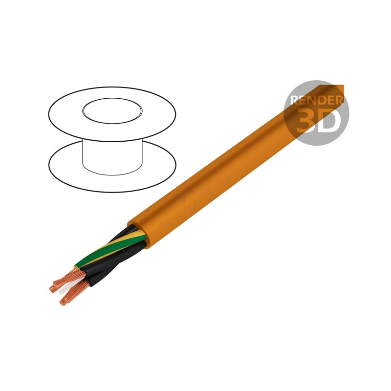Cablu pentru motor chainflex CF885 4G1.5mm2 PVC portocaliu | Electronic-mag.ro | Componente Electronice