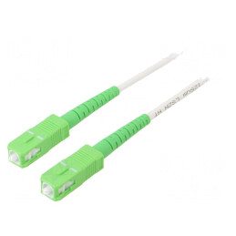 Patch Cord Fibră Optică OS2 SC/APC 3m Alb | Electronic-mag.ro | Componente Electronice