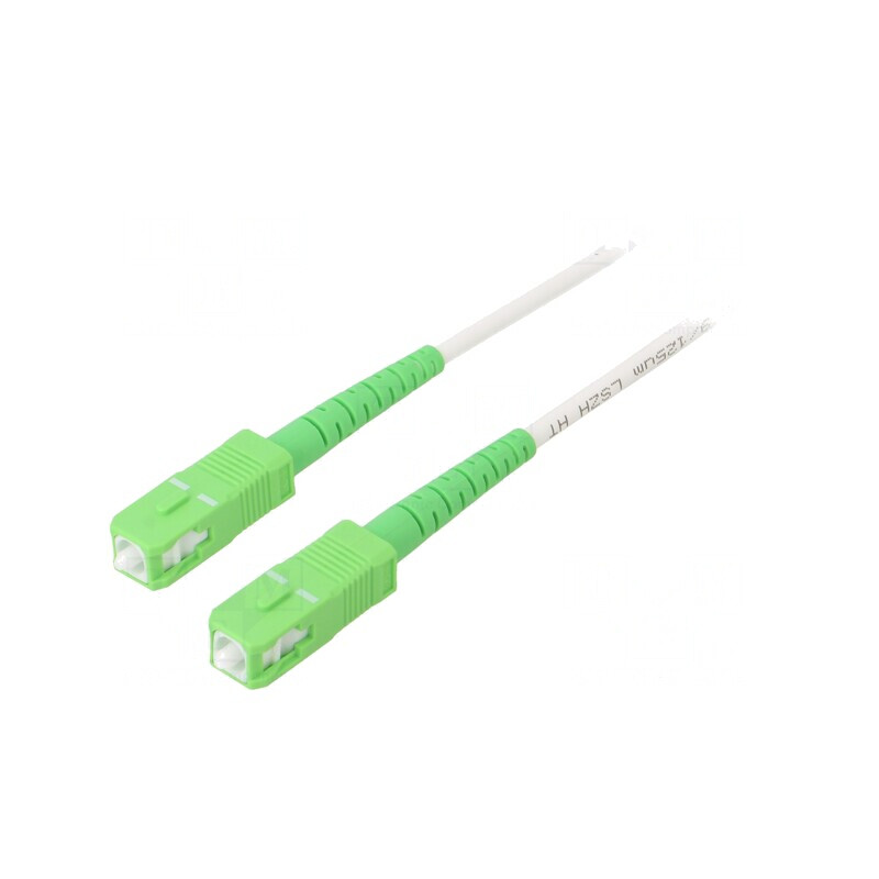 Patch Cord Fibră Optică OS2 SC/APC 3m Alb | Electronic-mag.ro | Componente Electronice