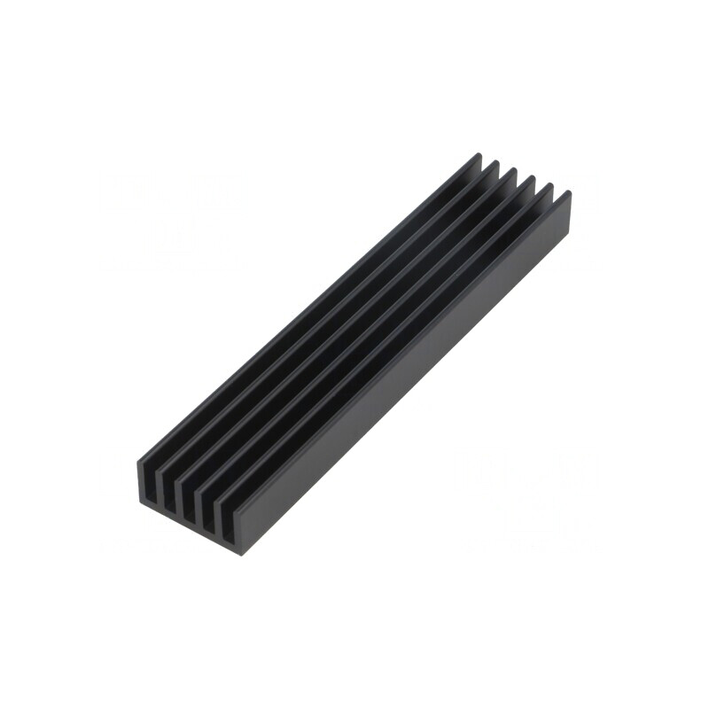 Radiator Extrudat Negru 100mm x 21mm x 10mm | Electronic-mag.ro | Componente Electronice