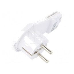 Conector Alimentare AC 2P PE 250V 16A Alb | Electronic-mag.ro | Componente Electronice