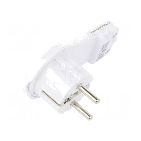 Conector Alimentare AC 2P PE 250V 16A Alb | Electronic-mag.ro | Componente Electronice