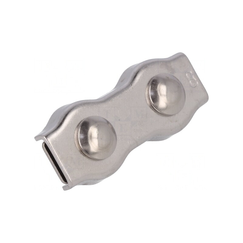 Clemă dublă de strângere cablu oțel inoxidabil A4 | Electronic-mag.ro | Componente Electronice