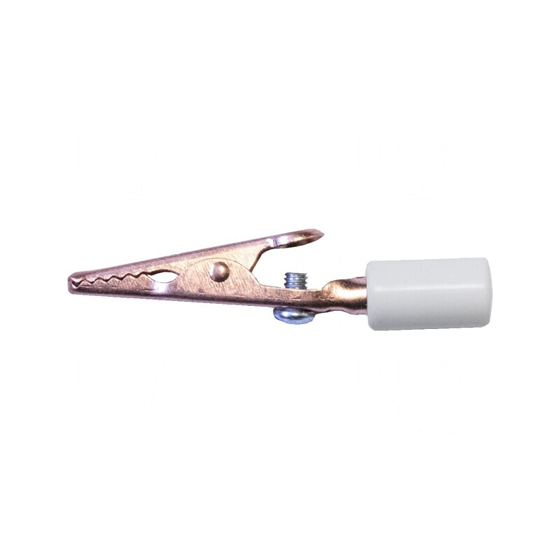 Bornă crocodil 10A albă 7.9mm | Electronic-mag.ro | Componente Electronice