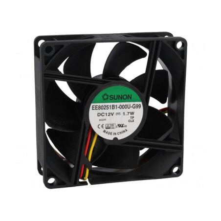 Ventilator axial 12V 80x80x25mm cu bilă | Electronic-mag.ro | Componente Electronice
