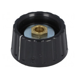 Buton rotativ negru cu indicator 36mm | Electronic-mag.ro | Componente Electronice