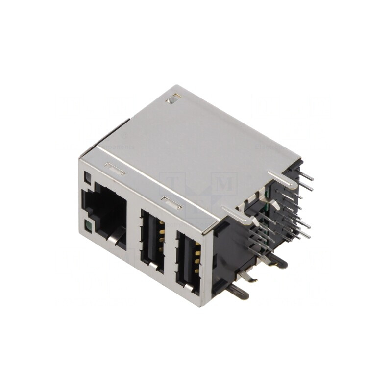 Soclu RJ45 USB A Ecranat 2x USB-A THT | Electronic-mag.ro | Componente Electronice Soclu RJ45 USB A Ecranat 2x USB-A THT | Electronic-mag.ro | Componente Electronice