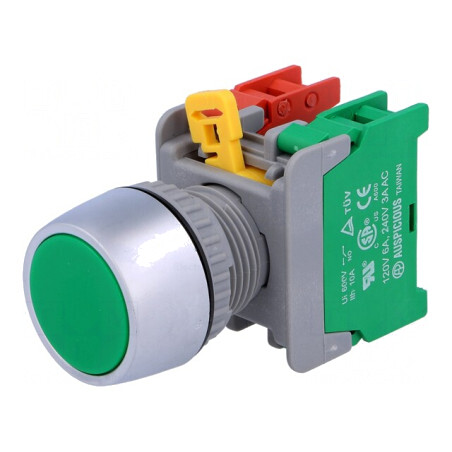 Comutator Apăsare 22mm 1 NC NO | Electronic-mag.ro | Componente Electronice