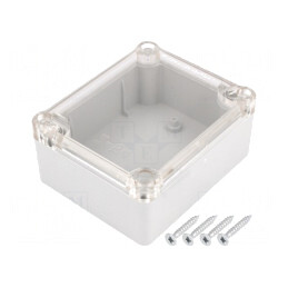 Carcasă Universală ABS Gri cu Garnitură 74x89x41mm | Electronic-mag.ro | Componente Electronice