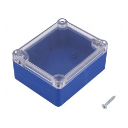 Carcasă universală ABS albastru IP65 74x89x41mm | Electronic-mag.ro | Componente Electronice