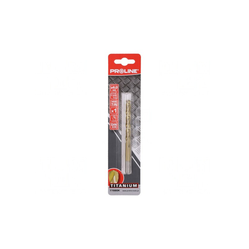 Drill Bit for Metal 8mm HSS-R TIN Coated | Electronic-mag.ro | Componente Electronice