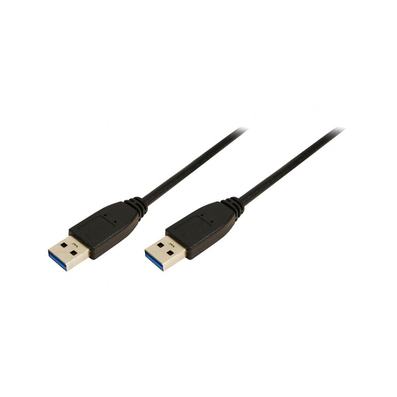 Cablu USB 3.0 A-A 1m Negru | Electronic-mag.ro | Componente Electronice