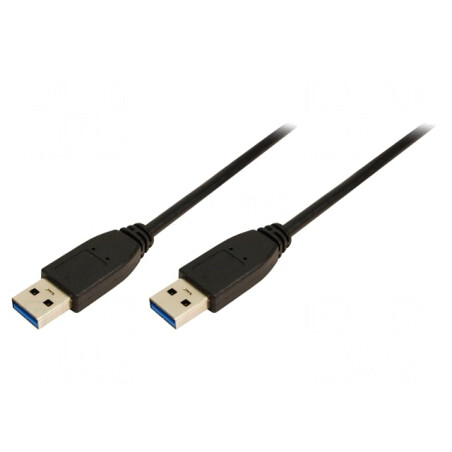 Cablu USB 3.0 A-A 1m Negru | Electronic-mag.ro | Componente Electronice