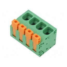 Regletă Conexiuni PCB 90° 10mm 4 Piste 51A | Electronic-mag.ro | Componente Electronice