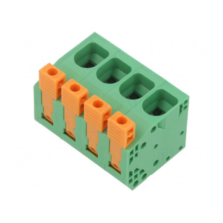 Regletă Conexiuni PCB 90° 10mm 4 Piste 51A | Electronic-mag.ro | Componente Electronice
