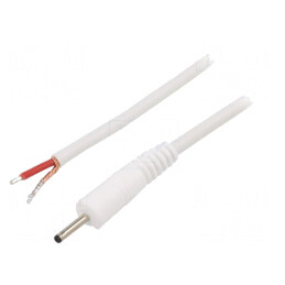 Cablu Alimentare Alb 1,5m DC 2,35/0,7 | Electronic-mag.ro | Componente Electronice