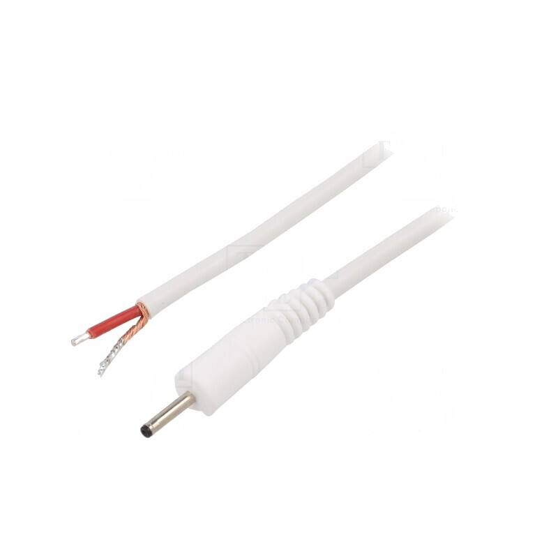 Cablu Alimentare Alb 1,5m DC 2,35/0,7 | Electronic-mag.ro | Componente Electronice