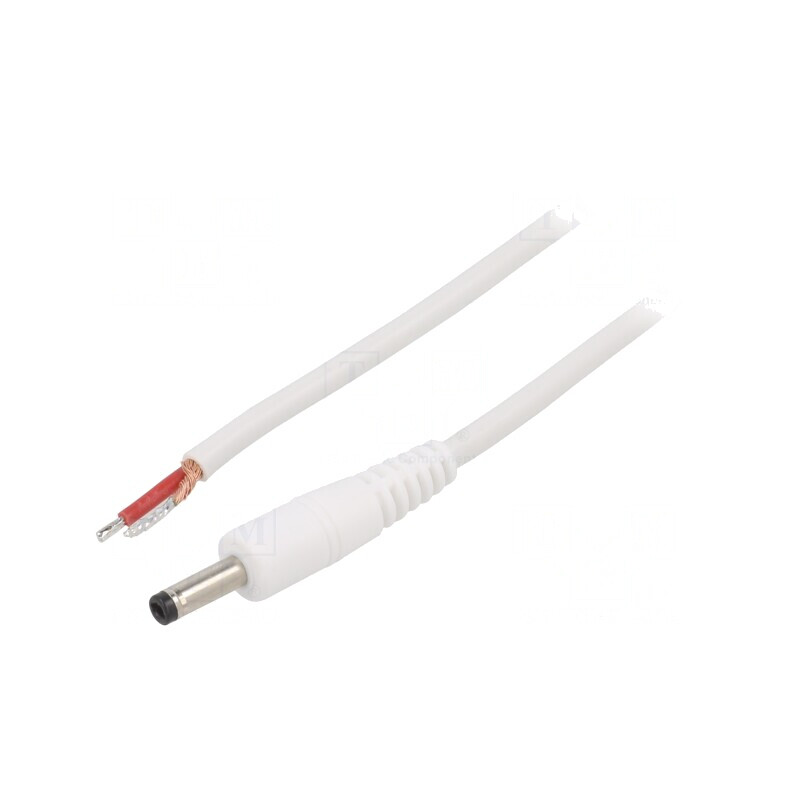 Cablu Alb 1,5m DC 4.0/1.7 Mufă Drept | Electronic-mag.ro | Componente Electronice Cablu Alb 1,5m DC 4.0/1.7 Mufă Drept | Electronic-mag.ro | Componente Electronice