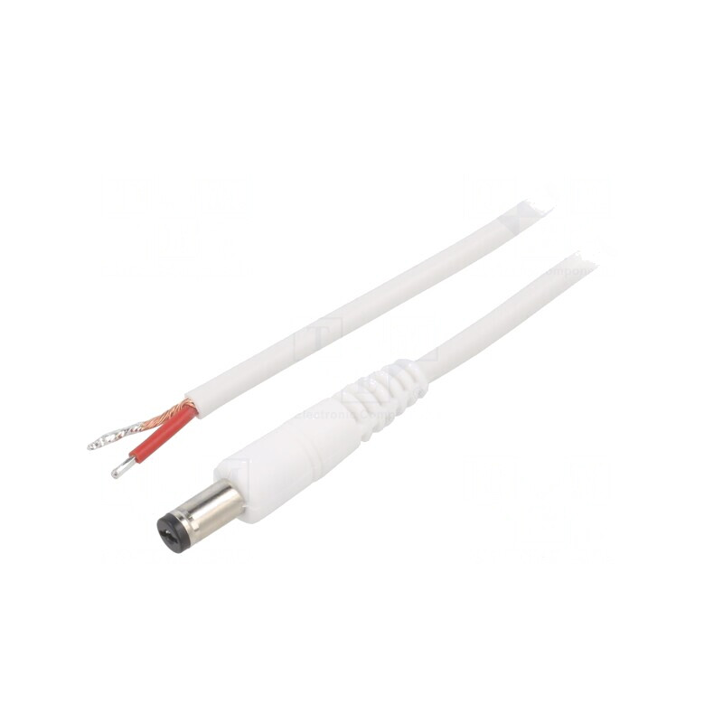 Cablu Alb 1x1mm2 DC 5,5/1,7 Mufă Dreaptă 1,5m | Electronic-mag.ro | Componente Electronice Cablu Alb 1x1mm2 DC 5,5/1,7 Mufă Dreaptă 1,5m | Electronic-mag.ro | Componente Electronice