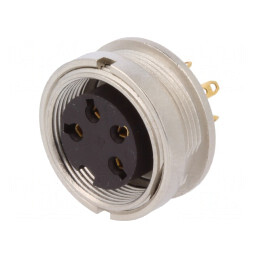 Conector M16 Soclu Mamă 4 PIN 5A 250V IP40 | Electronic-mag.ro | Componente Electronice