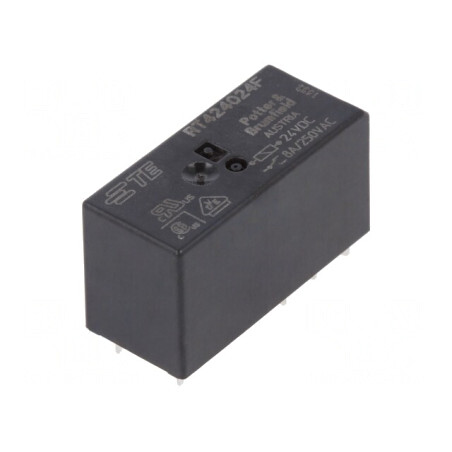 Releu Electromagnetic DPDT 24VDC 8A PCB | Electronic-mag.ro | Componente Electronice