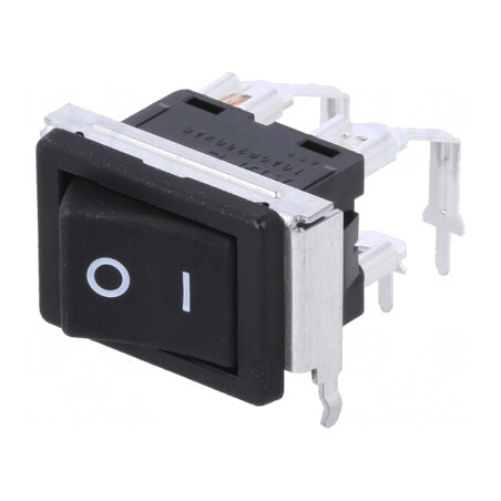 Comutator Rocker DPST OFF-ON 10A 250VAC Negru | Electronic-mag.ro | Componente Electronice