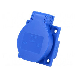 Conector Alimentare AC 250VAC 16A Albastru 2P+PE | Electronic-mag.ro | Componente Electronice