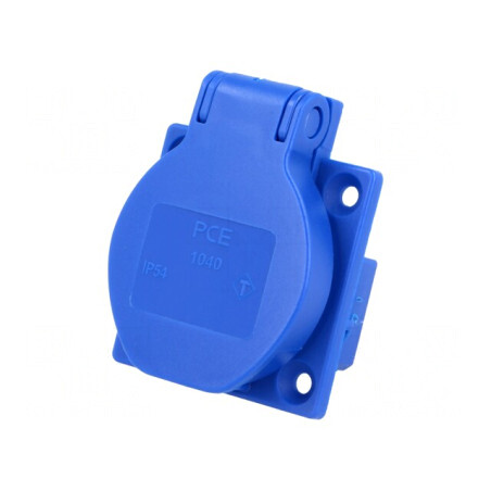 Conector Alimentare AC 250VAC 16A Albastru 2P+PE | Electronic-mag.ro | Componente Electronice